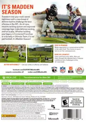 Madden NFL 15 (USA) box cover back